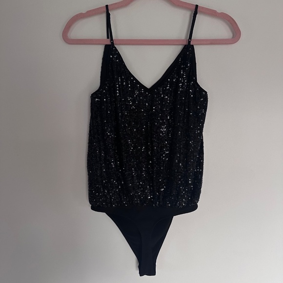 Express Black Sequin Bodysuit - XS - Picture 6 of 13